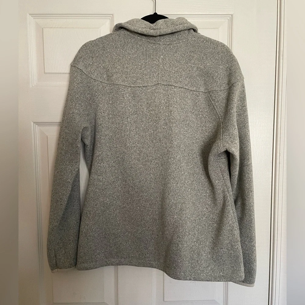 North Face Gray Quarter Button-Up Sweater Medium Mens Long Sleeve